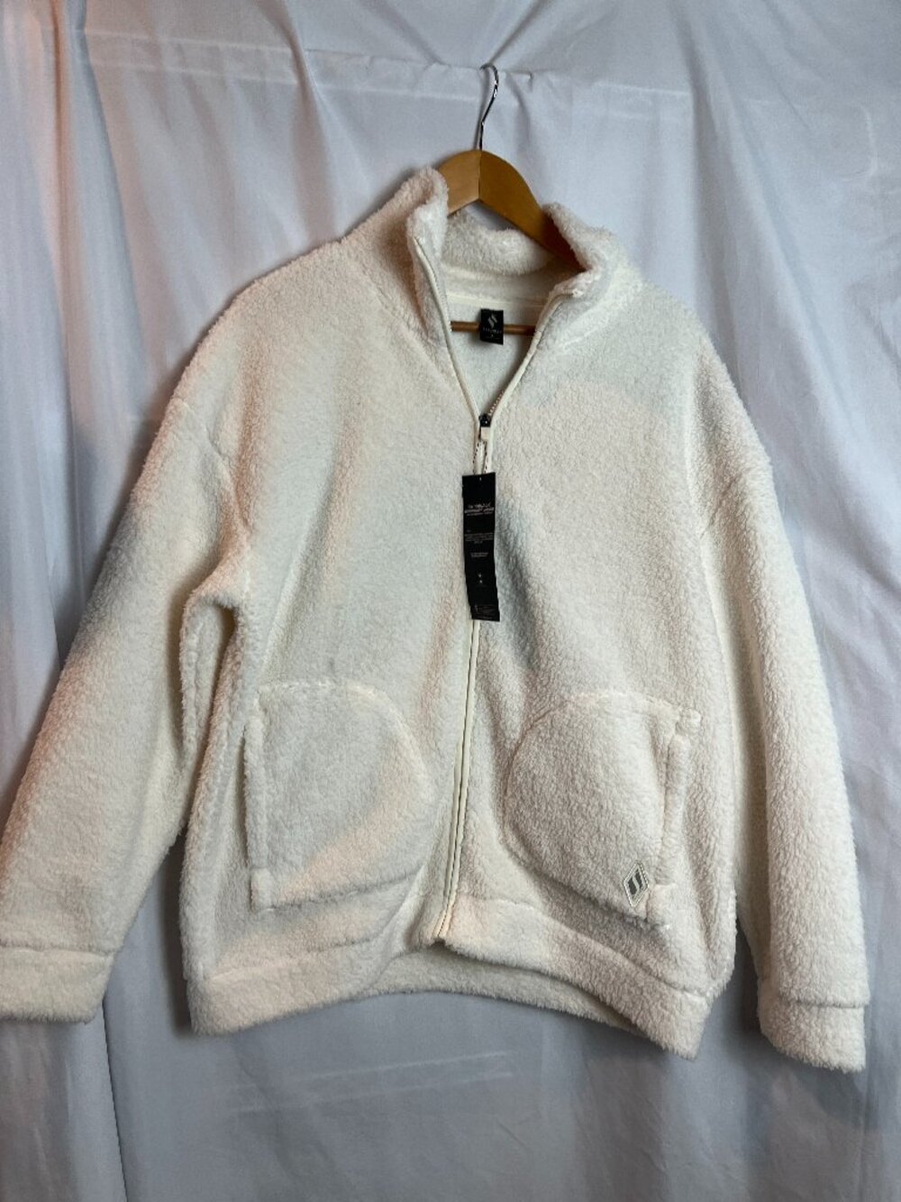 Women's Skechers Fleece, Creme full zip jacket Size L, NWT